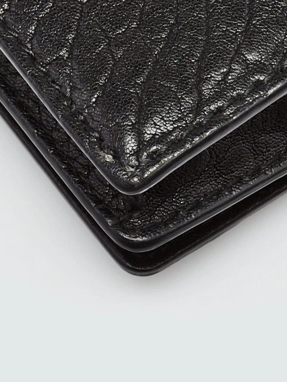 Christian Dior Black Pebbled Calfskin Leather J'ADIOR Wallet on Chain Clutch Bag - Picture 9 of 11